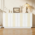 Sideboard in Weiss und Gold mit 4 Tueren bb8687975