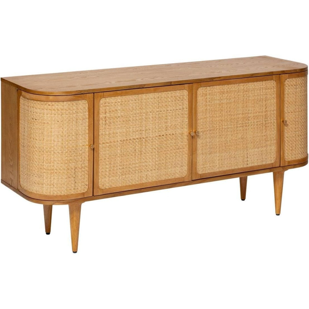 Sideboard mit 4 Tueren und Flechtoptik ye0842197