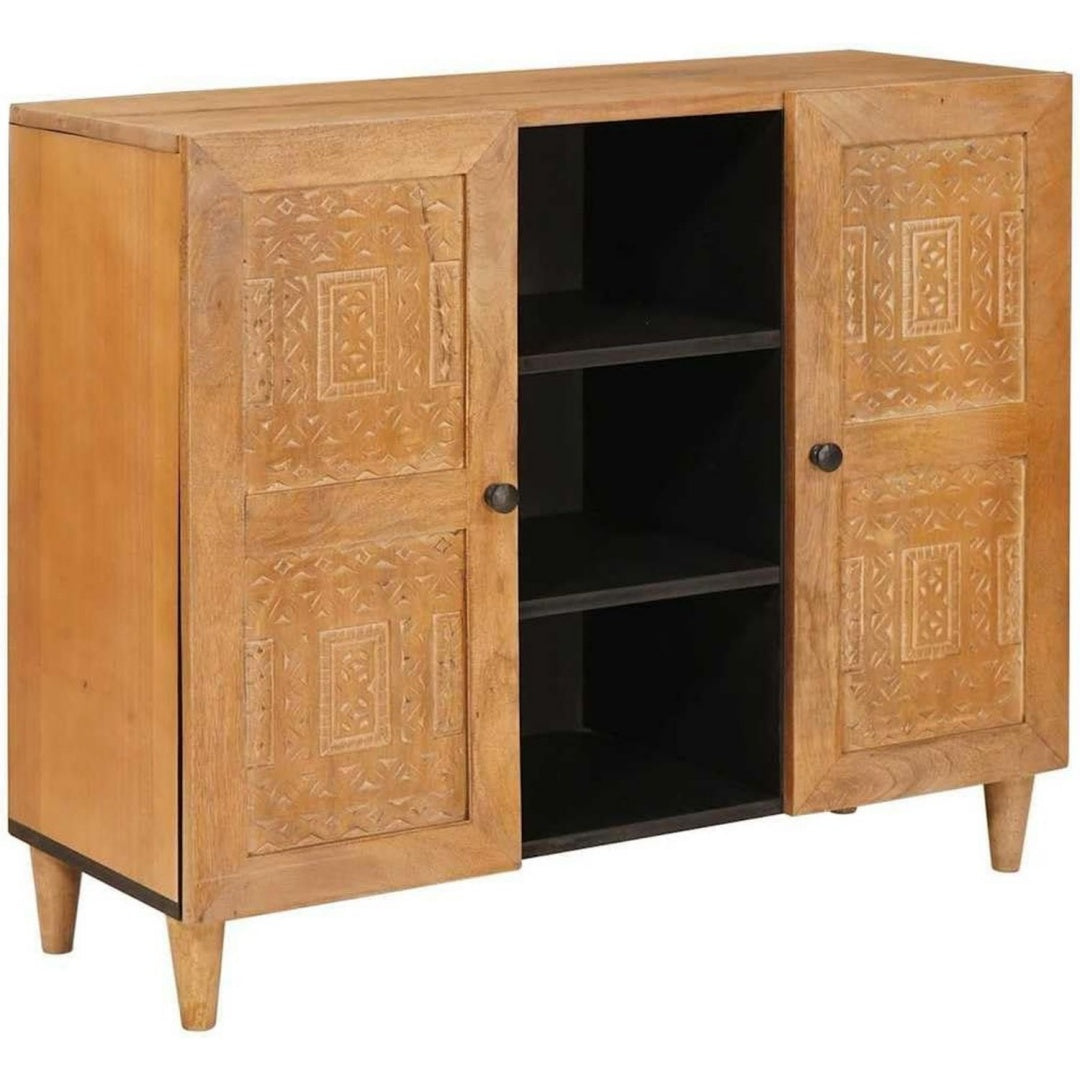 Sideboard in Hellbraun und Naturbraun mit geschlossenem Stauraum vj0183682