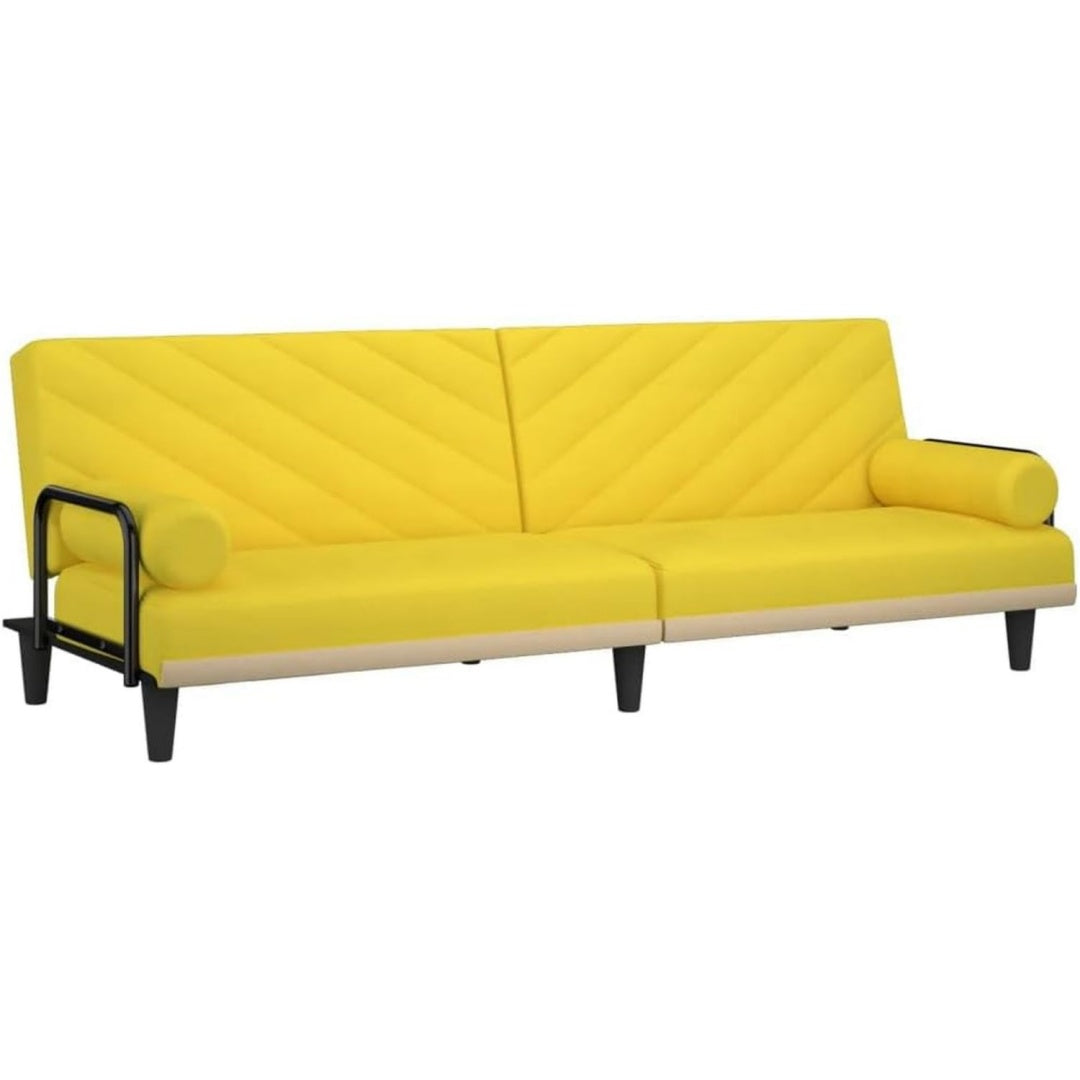 Sofa in Gelb mit einer verstellbaren Rueckenlehne sd1863865