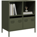Sideboard in Gruen mit einem Metallgestell ix4415958