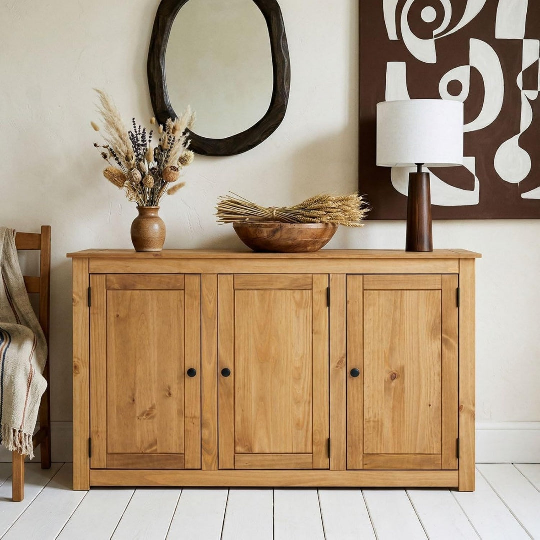 Runde Griffknoepfe praegen das Sideboard pv7749753