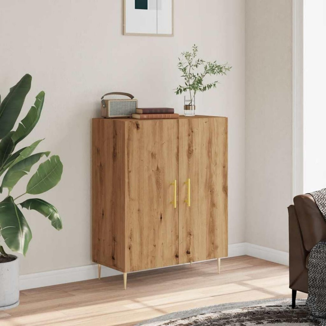 Eine markante Eichennachbildung praegt das Sideboard mit Metallelementen ph8681778