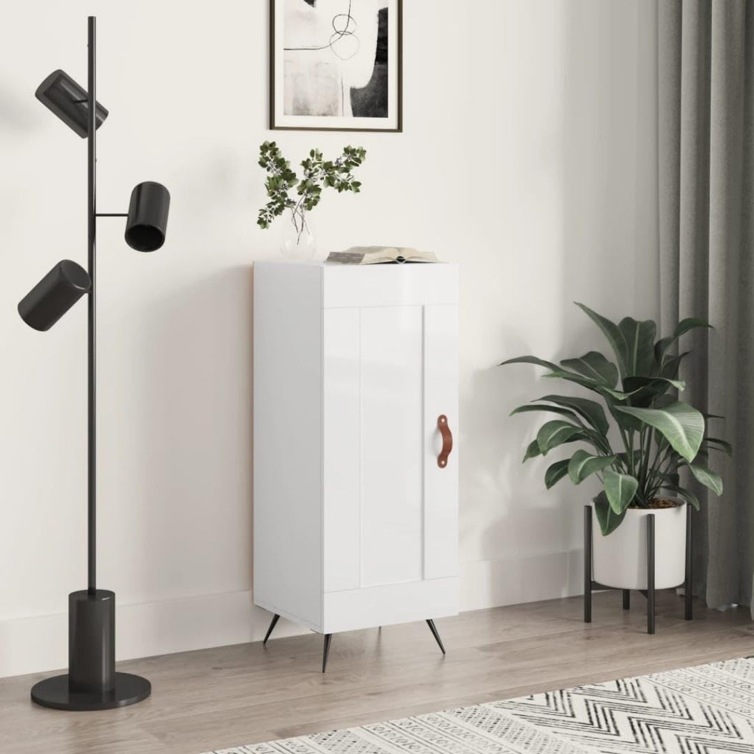 Das Sideboard setzt auf glaenzende Oberflaechen mit den Massen 34.5 x 34 x 90 cm kq4968550