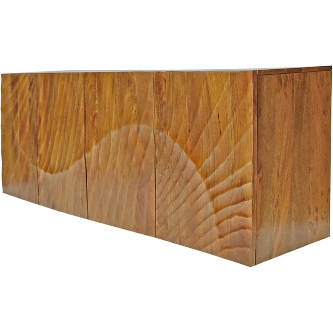 Eine Wandmontage praegt das Sideboard aus Mangoholz vr4660782