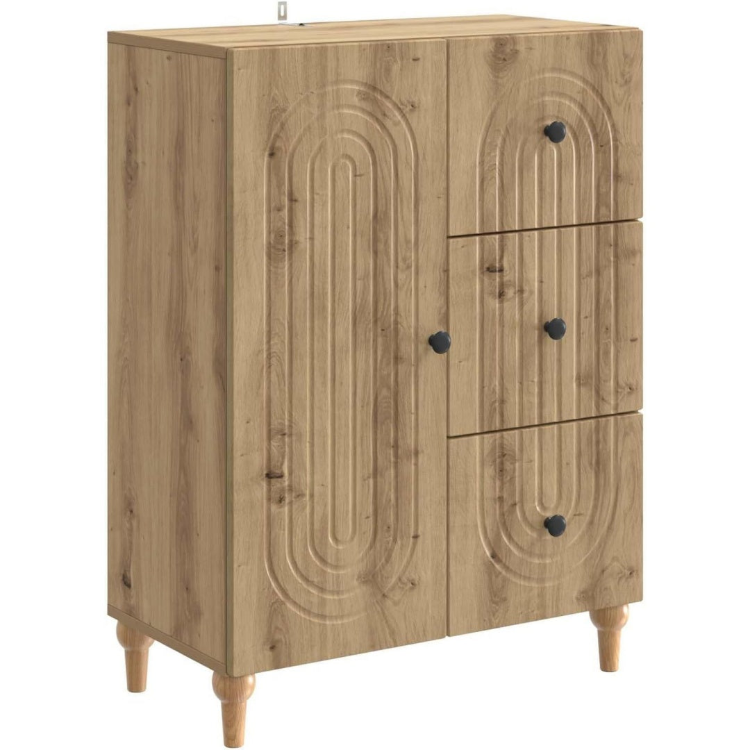 Das Sideboard vereint eine Tuer mit 3 Schubladen jw9889566