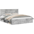 Das Bettgestell zeigt einen Lattenrost in Naturbraun und Betongrau ac7500558