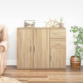 Sideboard mit den Massen 91 x 29.5 x 75 cm in Eichenbraun cr6215341