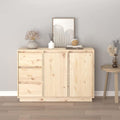 Sideboard mit 3 Schubladen, 2 Tueren und geschlossenem Stauraum vk4585811