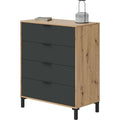 Der Hochschrank vereint Holzoptik mit 4 Schubladen ge9136129