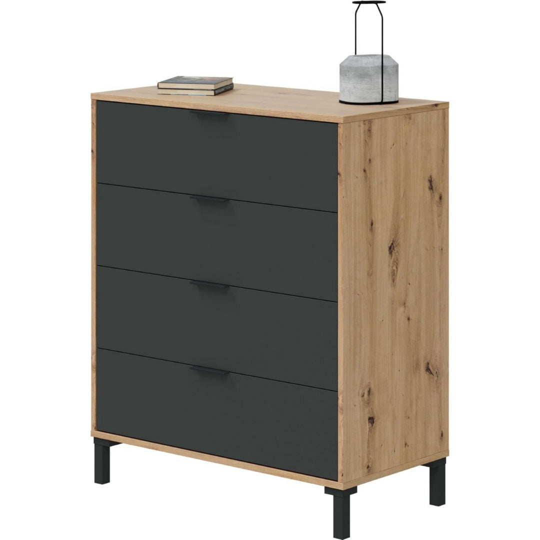 Der Hochschrank vereint Holzoptik mit 4 Schubladen ge9136129