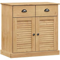 Sideboard aus Massivholz und Kiefernholz mit Metallgriffen an8801649