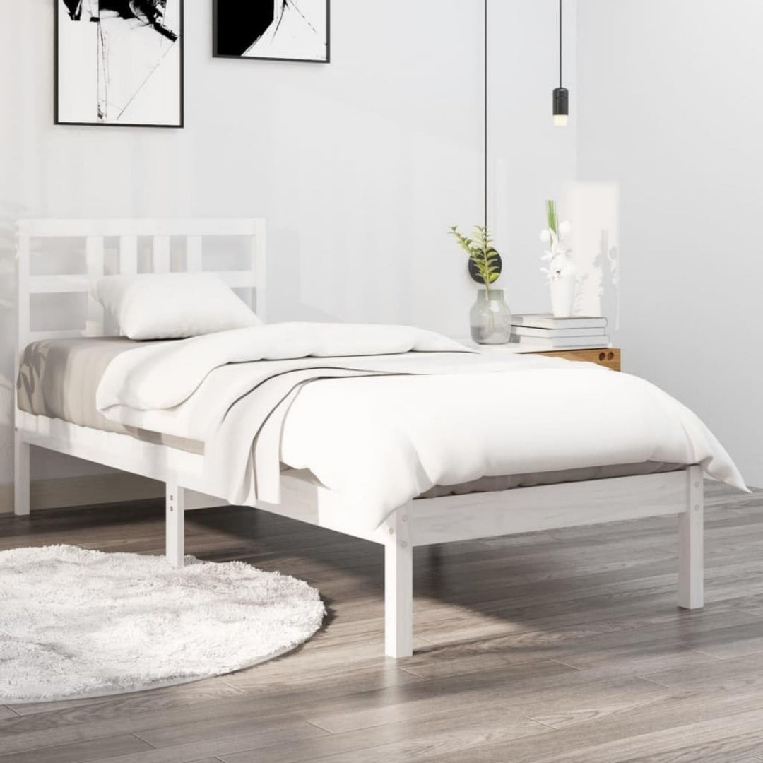 Das Bettgestell misst 100 x 200 cm in Weiss er3940644