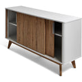 Sideboard aus Metall in Weiss und Eichenbraun gf8784695