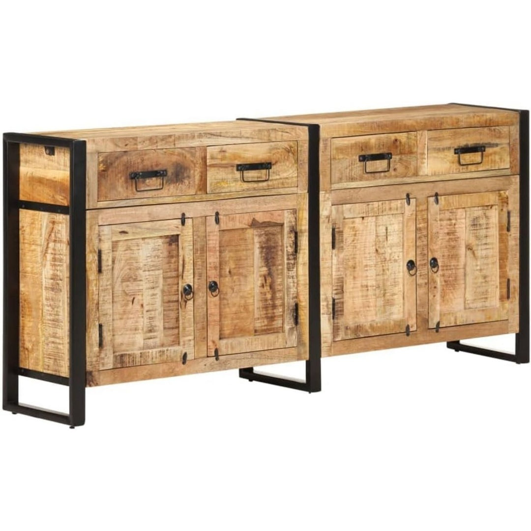 Sideboard mit einem Metallgestell, Schubladen und Holzoptik op9485600