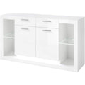 Glaenzende Oberflaechen an dem Sideboard aus Samt und Holzwerkstoff dh2931821